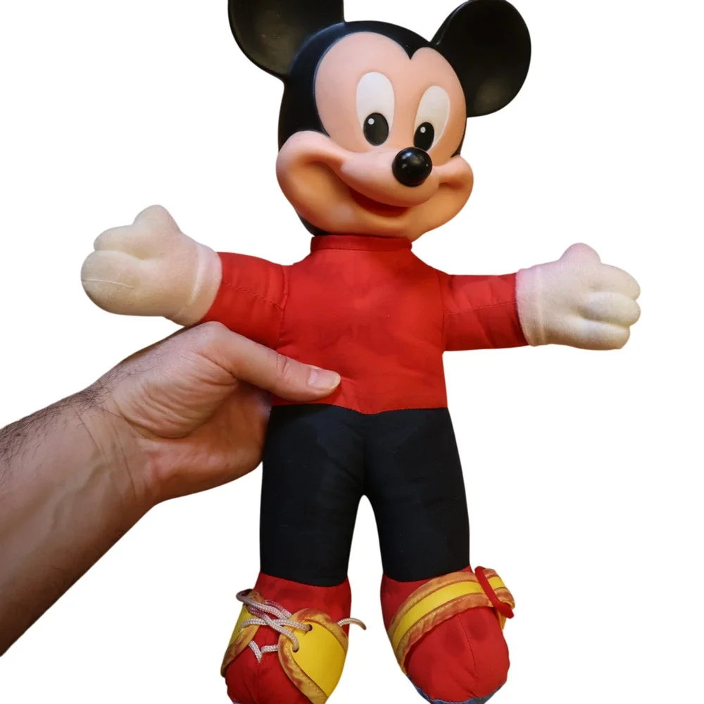 Vintage Mickey Mouse Learning Toy Dress Doll Tie Buckle Zip Button Disney Plush - Picture 11 of 16